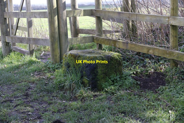 Photo 6"x4" Moss covered Block Mortimer West End c2014