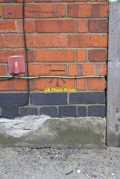 Photo 6"x4" Benchmark on #64 Newbold Road Rugby c2014