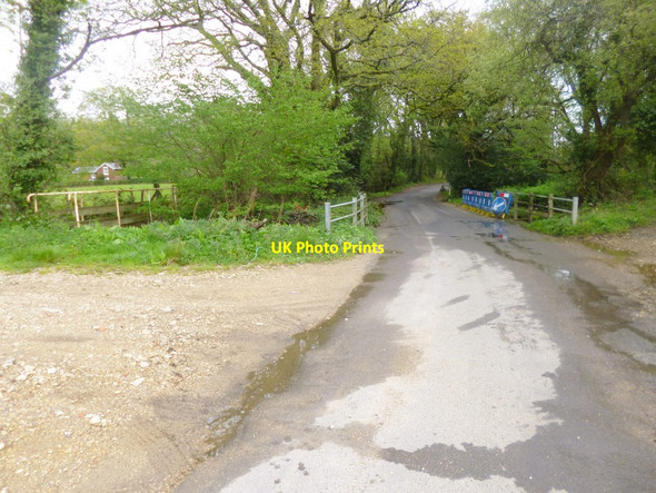 Photo 6"x4" Hamptworth, ford & footbridge Hamptworth c2014