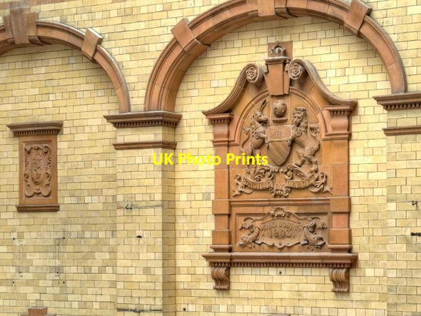 Photo 6"x4" Terracotta Crest, Victoria Baths Rusholme\/SJ8695 c2014