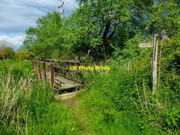 Photo 6"x4" Footbridge over drainage channel North End\/SU9804 c2014