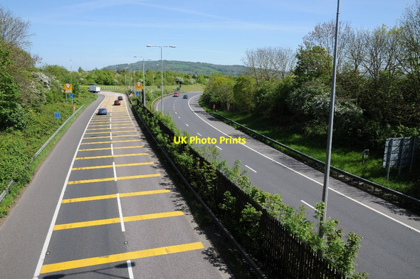Photo 6"x4" The M50 approaching the M5 junction Hill End\/SO9037 c2014
