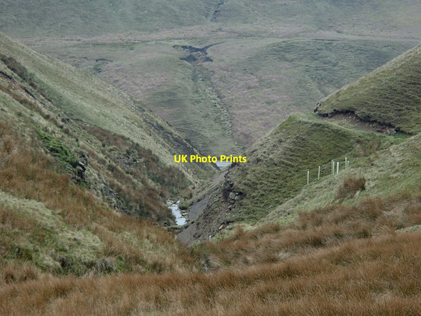 Photo 6"x4" Nether North Grain Lady Clough Moor c2014