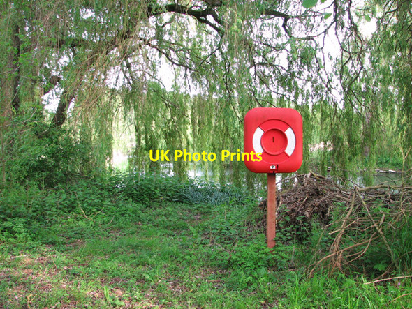 Photo 6"x4" Life belt by the pool at Taverham Mill Taverham c2014