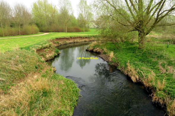 Photo 6"x4" The River Ouzel from the footbridge Kents Hill\/SP8937 c2014