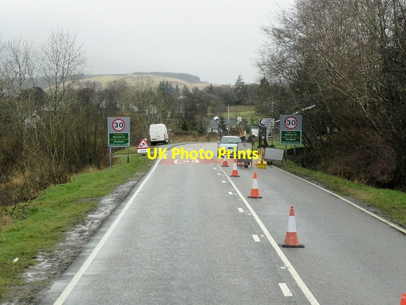 Photo 6"x4" Roadworks on the A85 Approaching Taynuilt Brochroy c2014