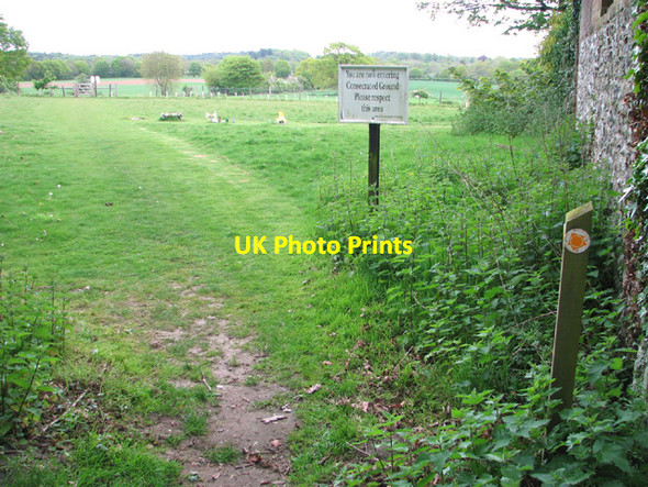 Photo 6"x4" Footpath to Long Common Lane Swanton Hill c2014