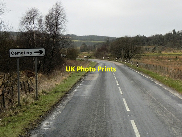 Photo 6"x4" Northbound A816 Passing the Cemetery near Lochgilphead Lochgilphead c2014