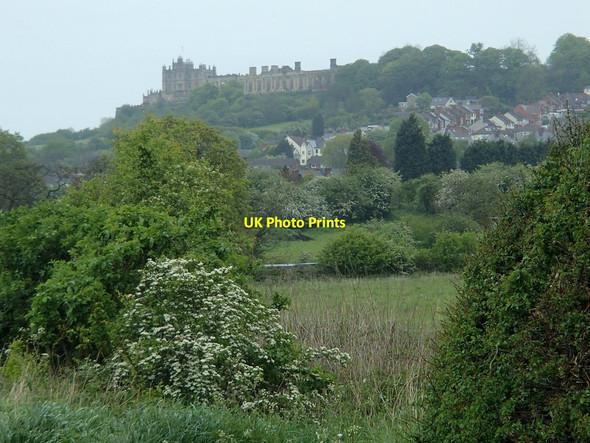 Photo 6"x4" Fields and view to Bolsover and the castle Bolsover c2014