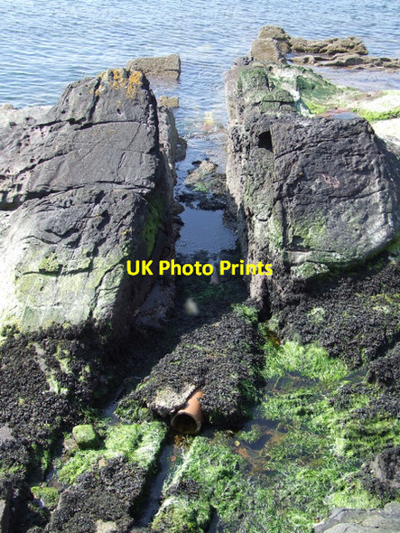 Photo 6"x4" Old sewer pipe at Wemyss Bay Wemyss Bay\/NS1969 c2014