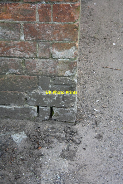 Photo 6"x4" Benchmark on building behind Town House Rugby c2014