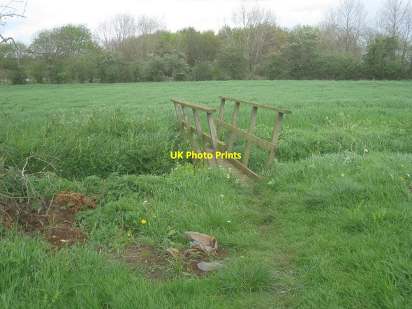 Photo 6"x4" Footbridge over Galecarr Drain Seaton Ross c2014