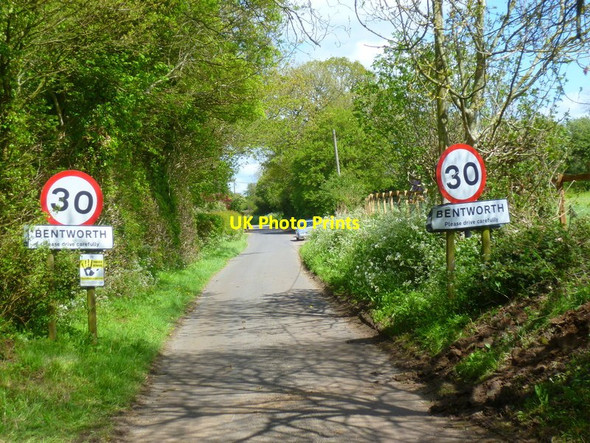 Photo 6"x4" Bentworth asks you to drive carefully Bentworth c2014