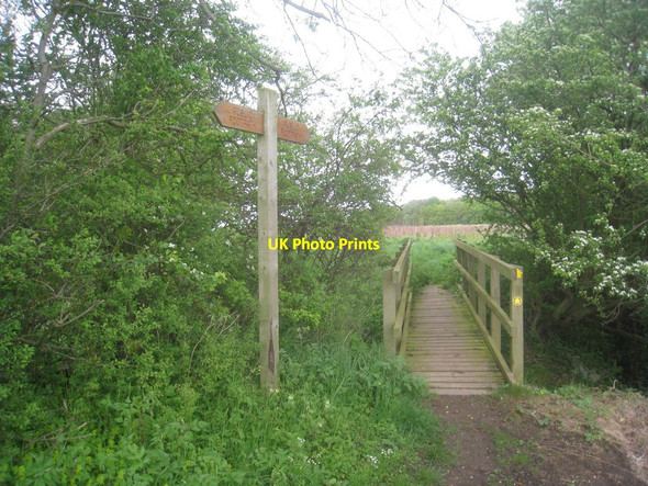 Photo 6"x4" Footbridge over Galecarr Drain Seaton Ross c2014