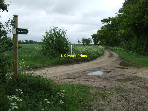 Photo 6"x4" Footpath Sign Eyke c2014