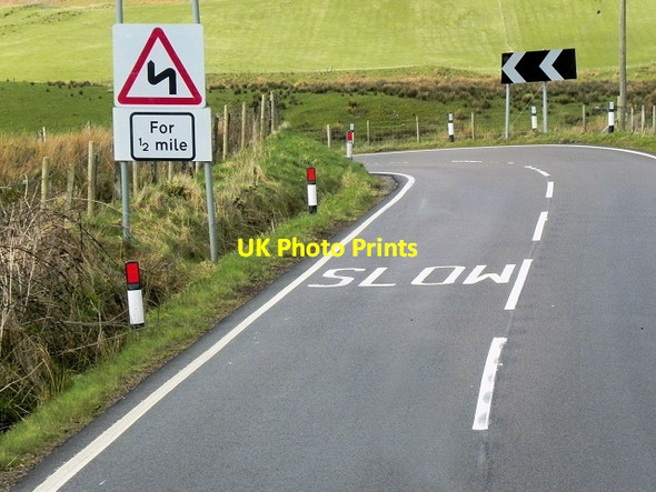 Photo 6"x4" Bends on the A816 near Barravullin Craobh Haven c2014