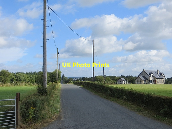 Photo 6"x4" Long straight road Liscooly c2013