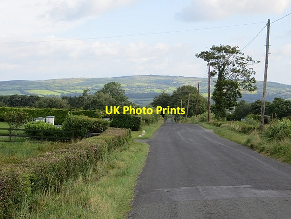 Photo 6"x4" Long straight road Liscooly c2013