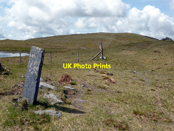 Photo 6"x4" 1865 County Boundary Marker Llyn Llygad Rheidol c2014