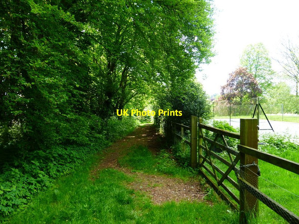 Photo 6"x4" Path descends to Bramdean with tennis court on right Bramdean c2014