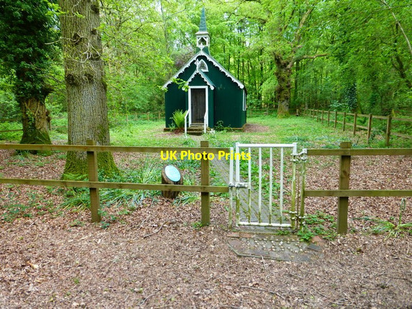 Photo 6"x4" The church in the woods West Tisted c2014