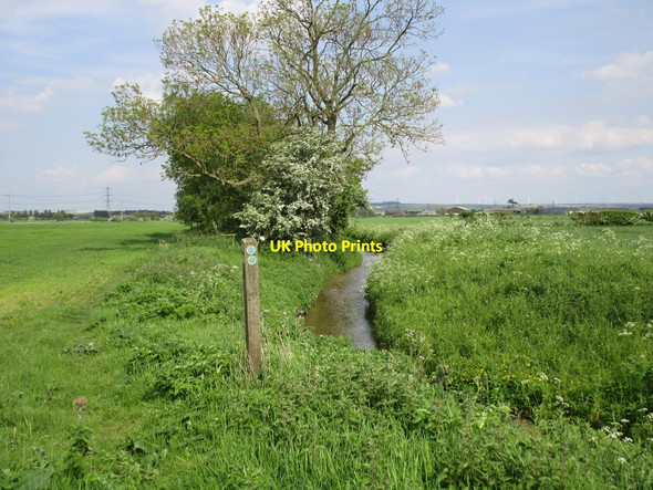Photo 6"x4" Diverging bridleways by the River Foulness Harswell c2014
