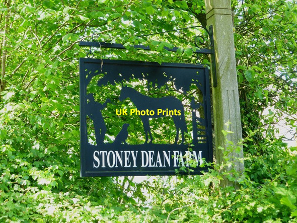 Photo 6"x4" Name plate at Stoney Dean Farm East End\/SU6424 c2014