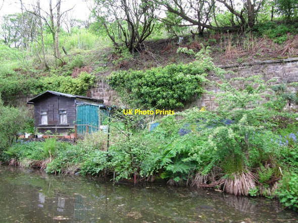 Photo 6"x4" Canalside garden, west of bridge 29 New Mills\/SJ9985 c2014