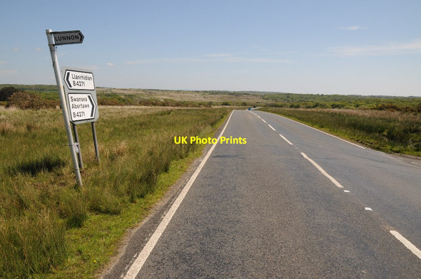 Photo 6"x4" Signposts on the B4271 Ilston c2014