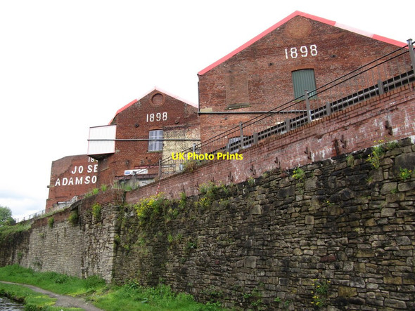 Photo 6"x4" Joseph Adamson's Works, Hyde, from the Peak Forest Canal Hyde\/SJ9494 c2014