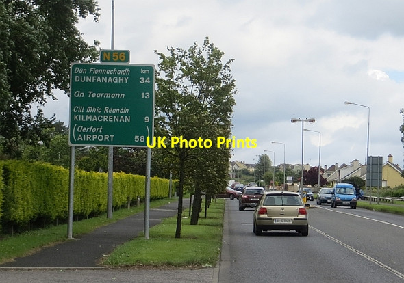 Photo 6"x4" Road sign, Letterkenny Letterkenny c2013