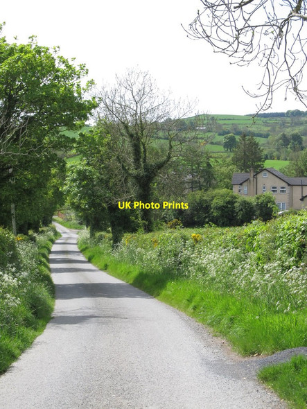 Photo 6"x4" The Lurgana Road descending to the valley floor Belleek\/H9827 c2014