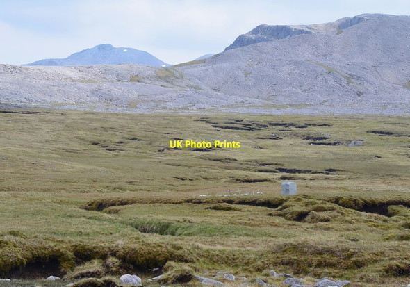 Photo 6"x4" Mountain grave at aircraft crash site Loch nan Caorach\/NC2923 c2014