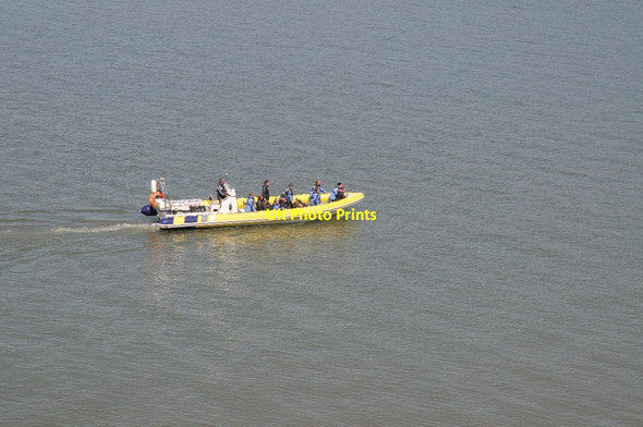 Photo 6"x4" Boat viewed off Worms Head Rhossili c2014