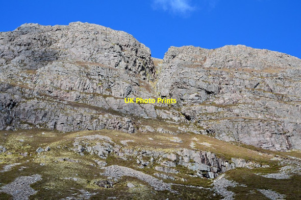 Photo 6"x4" Gully in quartzite crags, Beinn Liath Mhor Beinn Liath Bheag\/NG9852 c2014