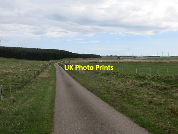 Photo 6"x4" Moorland road passing Hangwell Law Hangwell Law c2014