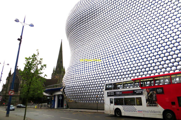 Photo 6"x4" St Martin's Church by the Selfridge Building Birmingham c2014