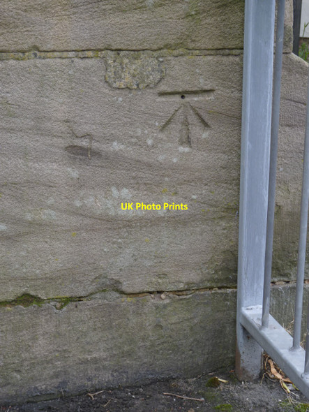 Photo 6"x4" Bench mark on Burton Bridge Burton upon Trent c2014