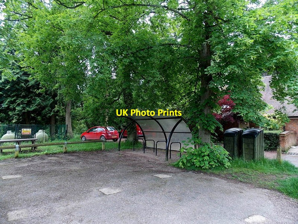 Photo 6"x4" Queenswood Country Park sheltered cycle racks, Dinmore Hill Hope under Dinmore c2014