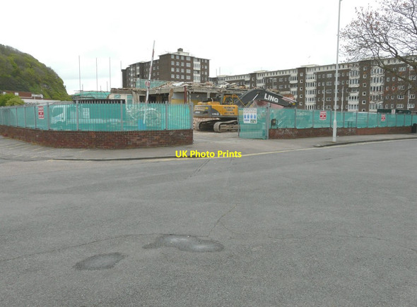 Photo 6"x4" Demolition in progress of Fanum House, Russell Street Dover\/TR3141 c2014