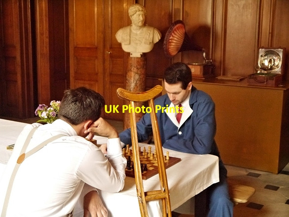 Photo 6"x4" Chess in the Recreation Room, Stamford Military Hospital Dunham Town c2014