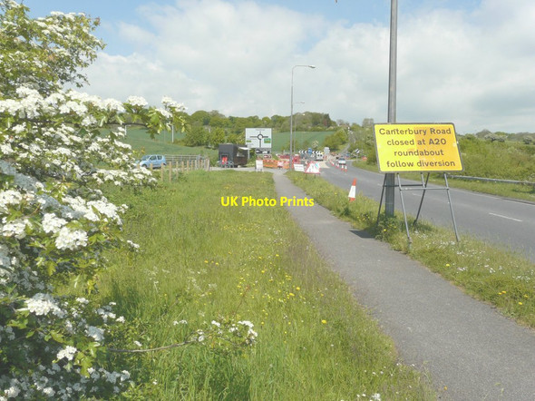 Photo 6"x4" Reconstruction of a roundabout Folkestone c2014