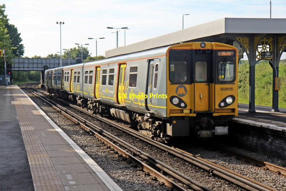 Photo 6"x4" Merseyrail Class 508, 508115, Birkenhead North railway station Birkenhead\/SJ3088 c2014
