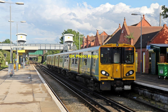 Photo 6"x4" Merseyrail Class 508, 508114, Birkenhead North railway station Birkenhead\/SJ3088 c2014