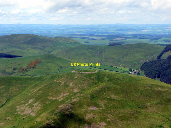 Photo 6"x4" Hill fort on Great Hetha from Hare Law Westnewton\/NT9030 c2014