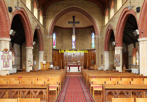 Photo 6"x4" St Augustine of Canterbury, Slade Green - East end Erith c2014 P1