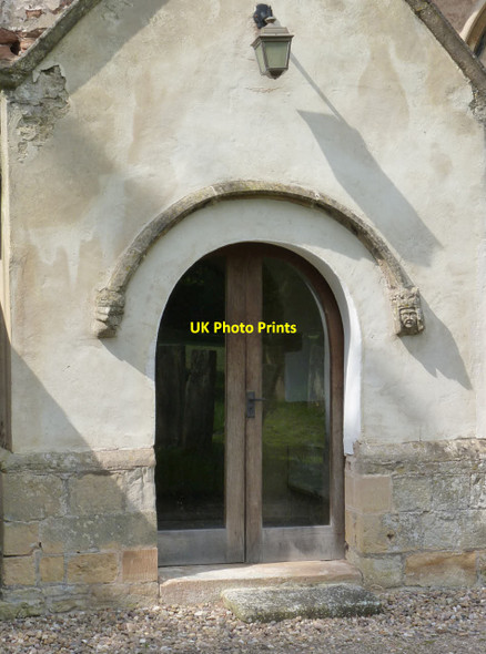 Photo 6"x4" Church of St Swithin, Kirklington - South porch Kirklington\/SK6757 c2014