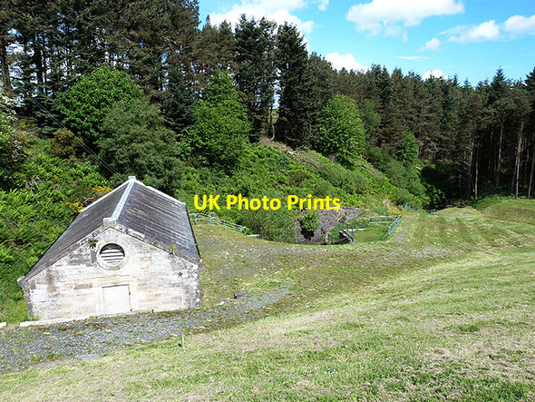 Photo 6"x4" Valley below the dam of Gladhouse Reservoir Rosebery c2014
