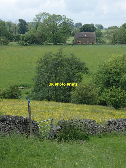 Photo 6"x4" Farmland on the western side of the Manifold valley Butterton\/SK0756 c2014