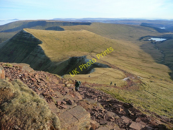 Photo 6"x4" Looking east from Pen y Fan Craig Cwm Sere c2008